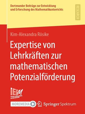 cover image of Expertise von Lehrkräften zur mathematischen Potenzialförderung